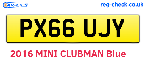PX66UJY are the vehicle registration plates.