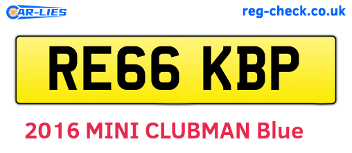 RE66KBP are the vehicle registration plates.