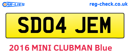 SD04JEM are the vehicle registration plates.