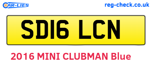 SD16LCN are the vehicle registration plates.
