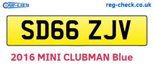 SD66ZJV are the vehicle registration plates.