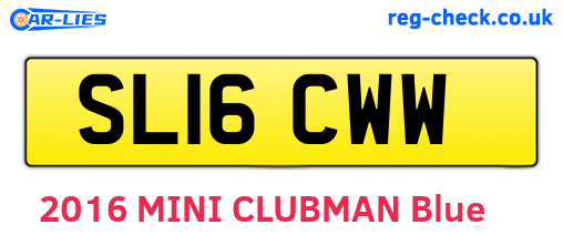 SL16CWW are the vehicle registration plates.