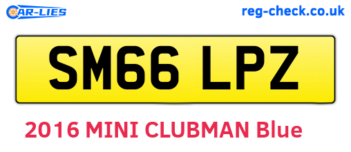 SM66LPZ are the vehicle registration plates.