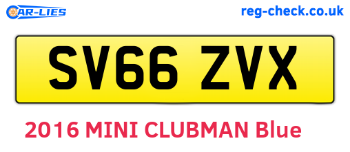 SV66ZVX are the vehicle registration plates.