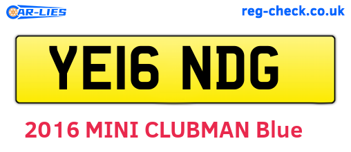 YE16NDG are the vehicle registration plates.