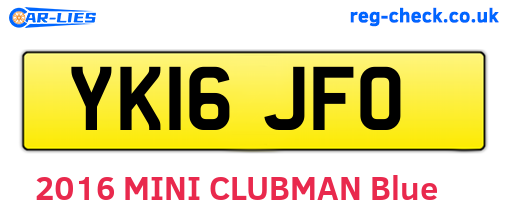YK16JFO are the vehicle registration plates.