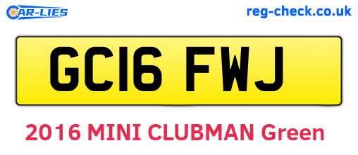 GC16FWJ are the vehicle registration plates.