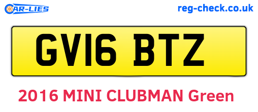 GV16BTZ are the vehicle registration plates.