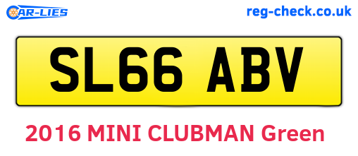 SL66ABV are the vehicle registration plates.