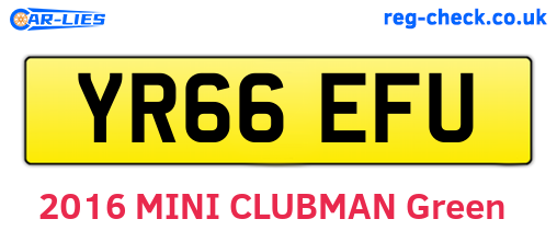 YR66EFU are the vehicle registration plates.