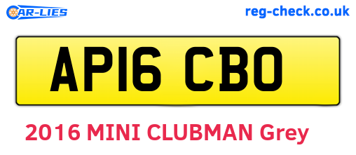 AP16CBO are the vehicle registration plates.