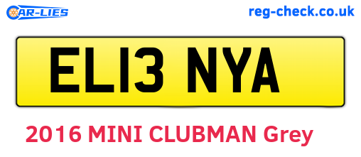 EL13NYA are the vehicle registration plates.