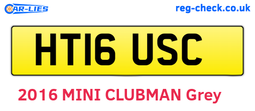 HT16USC are the vehicle registration plates.