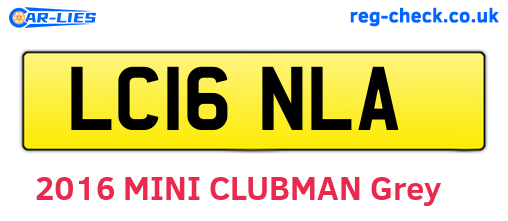 LC16NLA are the vehicle registration plates.