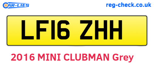 LF16ZHH are the vehicle registration plates.