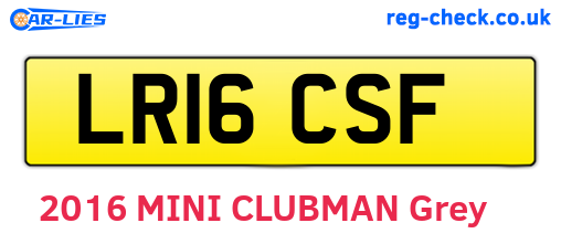 LR16CSF are the vehicle registration plates.