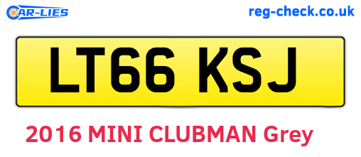 LT66KSJ are the vehicle registration plates.