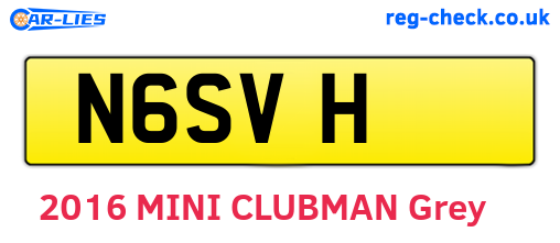 N6SVH are the vehicle registration plates.