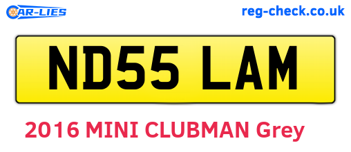 ND55LAM are the vehicle registration plates.