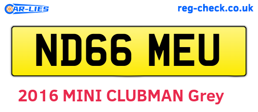 ND66MEU are the vehicle registration plates.