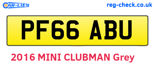 PF66ABU are the vehicle registration plates.