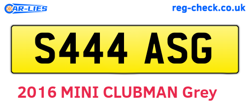 S444ASG are the vehicle registration plates.