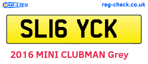 SL16YCK are the vehicle registration plates.