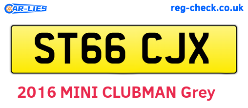 ST66CJX are the vehicle registration plates.