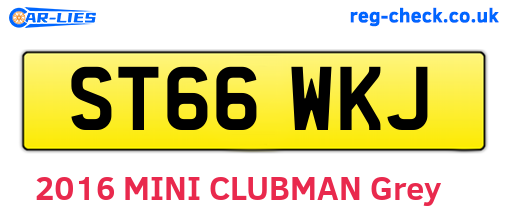 ST66WKJ are the vehicle registration plates.