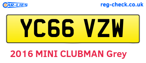 YC66VZW are the vehicle registration plates.