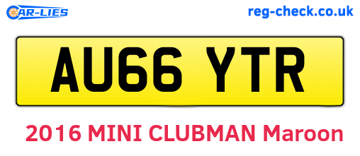 AU66YTR are the vehicle registration plates.
