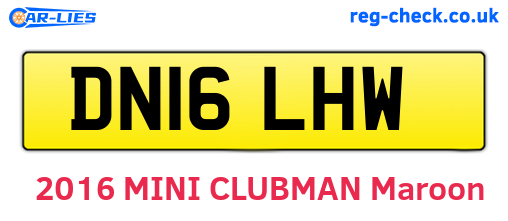 DN16LHW are the vehicle registration plates.
