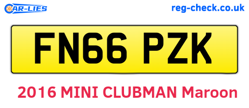 FN66PZK are the vehicle registration plates.