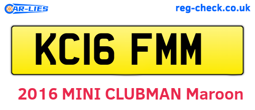 KC16FMM are the vehicle registration plates.