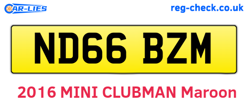 ND66BZM are the vehicle registration plates.