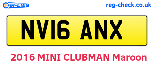 NV16ANX are the vehicle registration plates.