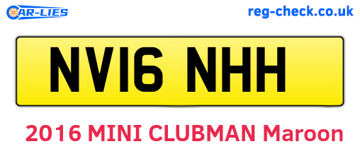 NV16NHH are the vehicle registration plates.