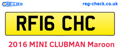 RF16CHC are the vehicle registration plates.