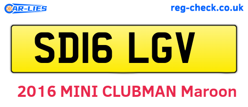 SD16LGV are the vehicle registration plates.
