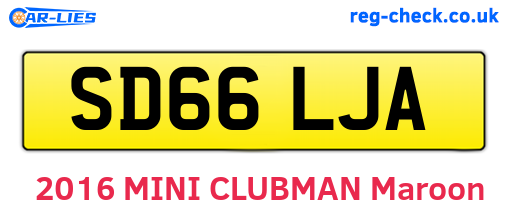 SD66LJA are the vehicle registration plates.