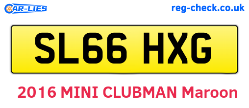 SL66HXG are the vehicle registration plates.