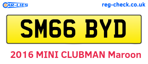 SM66BYD are the vehicle registration plates.