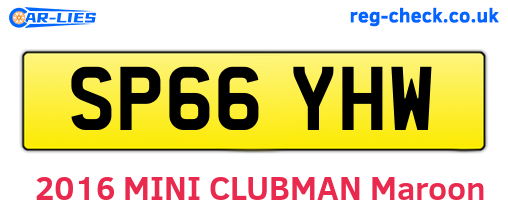 SP66YHW are the vehicle registration plates.