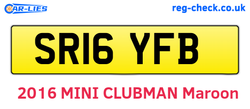 SR16YFB are the vehicle registration plates.