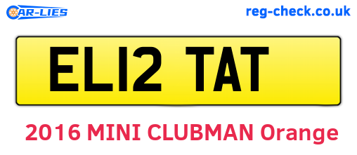 EL12TAT are the vehicle registration plates.
