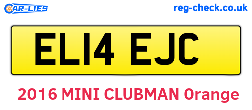 EL14EJC are the vehicle registration plates.