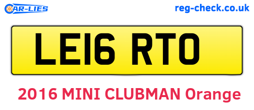 LE16RTO are the vehicle registration plates.