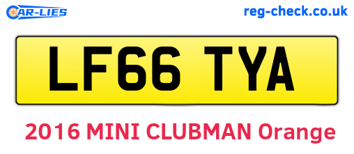 LF66TYA are the vehicle registration plates.