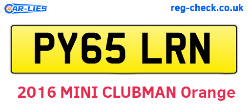PY65LRN are the vehicle registration plates.