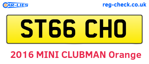 ST66CHO are the vehicle registration plates.